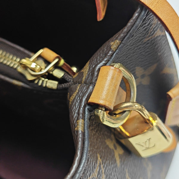 MONTAIGNE BB Monogram Coated Canvas Brown