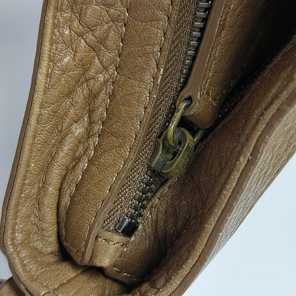 Quilted Calfskin Shoulder Bag Brown