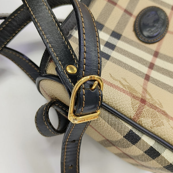 Coated Canvas Shoulder Bag Beige