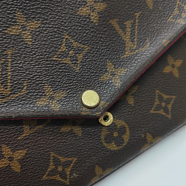 FÉLICIE Monogram Coated Canvas Brown
