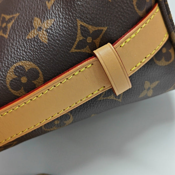 ALL IN BB Monogram Coated Canvas Brown