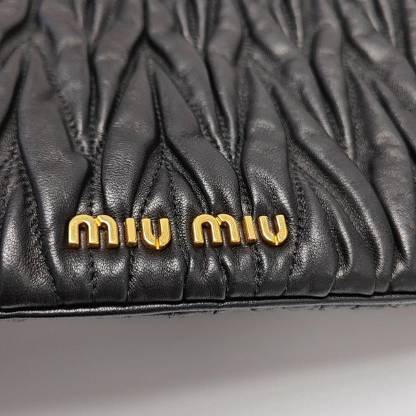 Quilted Lambskin Top Handle Bag Black