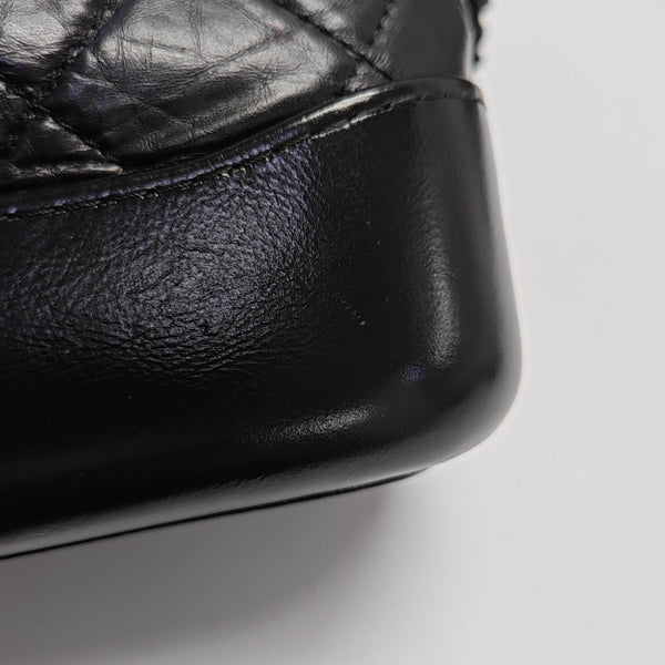 GABRIELLE Small Quilted Calfskin Black