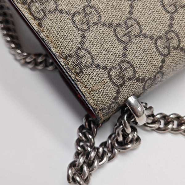 Dionysus Mini Monogram Coated Canvas Beige