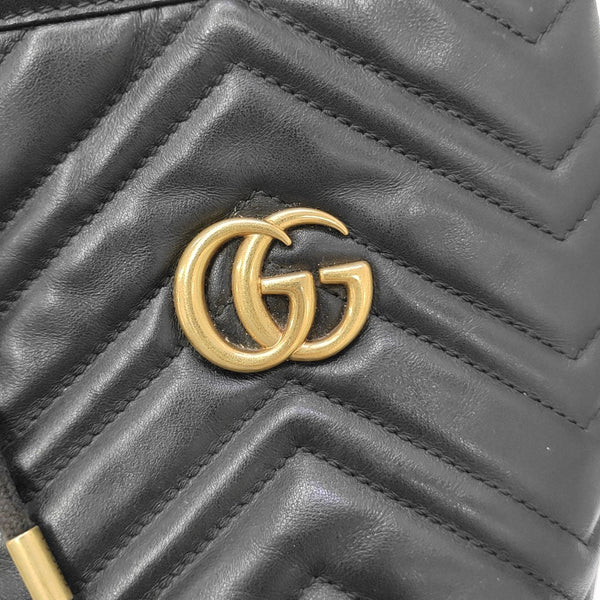 GG Marmont Mini Quilted Calfskin Black