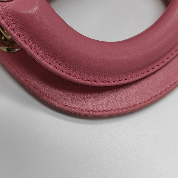 Lady Dior Mini Cannage Lambskin Red