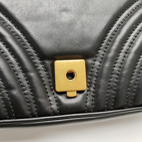 GG Marmont Small Quilted Calfskin Black