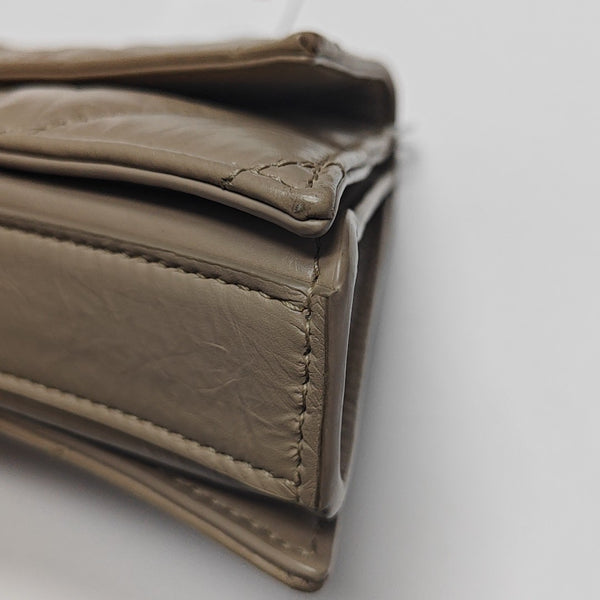 Crush Mini Quilted Calfskin Beige