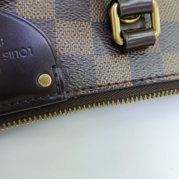 SIENA Damier Ebene Coated Canvas Brown