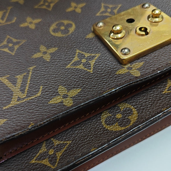 MONCEAU Monogram Coated Canvas Brown