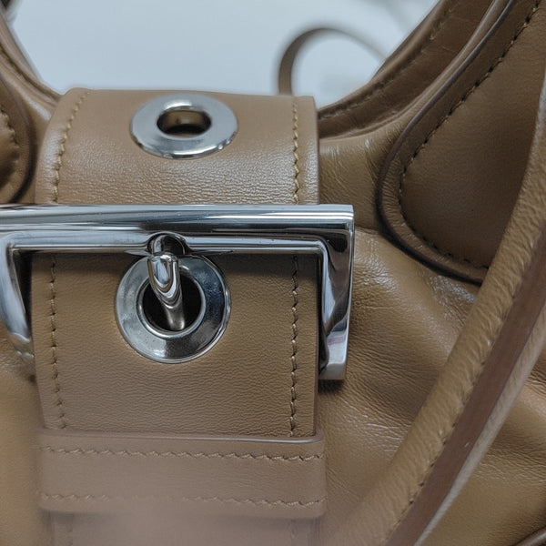 Lambskin Shoulder Bag Brown