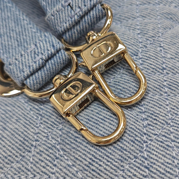Lady D-Joy Small Cannage Denim Blue