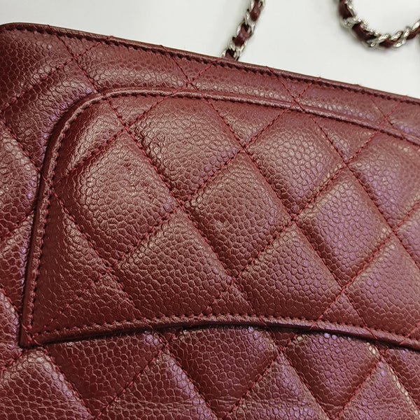 WOC Quilted Grained Calfskin Red