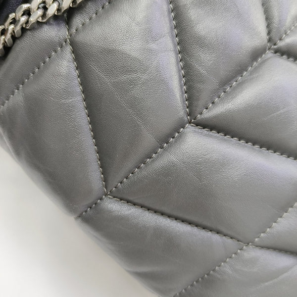 LOULOU Small Quilted Lambskin Gray