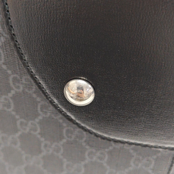 Monogram Coated Canvas Shoulder Bag Black