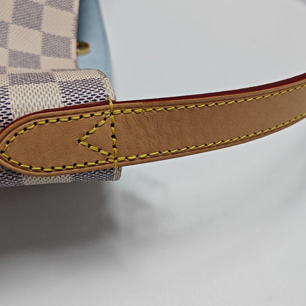 ALL IN PM Damier Azur Coated Canvas White