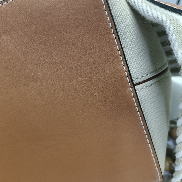 Canvas Top Handle Bag Beige
