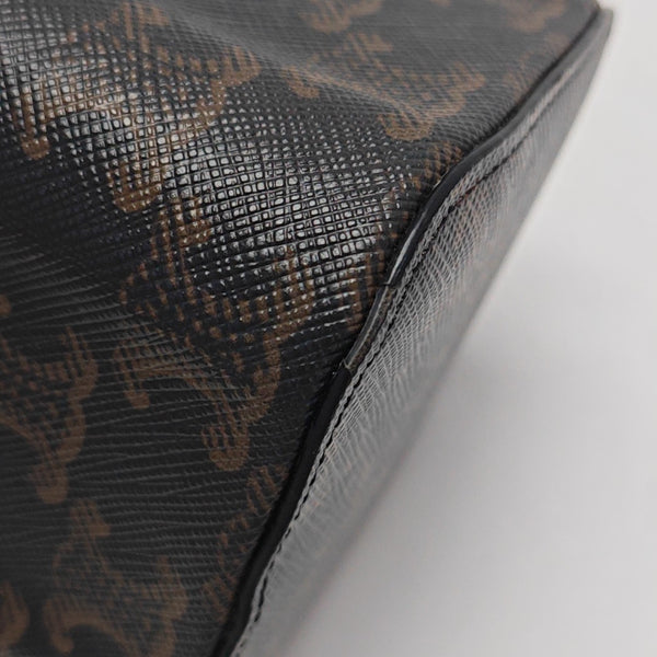 Coated Canvas Shoulder Bag Black