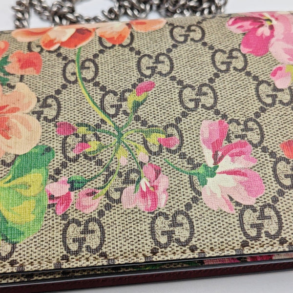 GG Blooms Monogram Coated Canvas Beige
