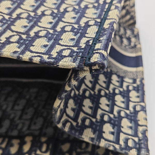 Book Tote Large Oblique Canvas Blue