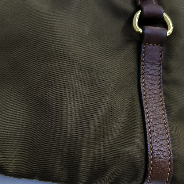 Nylon Shoulder Bag Green