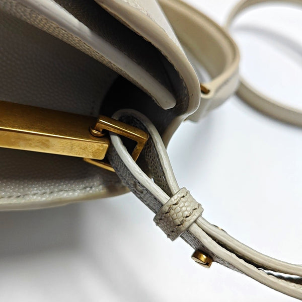 Authenticated pre-owned CASSANDRA Mini Calfskin White - Shoulder Bag at Looply