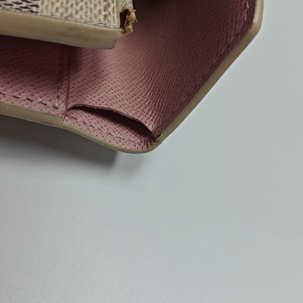 VICTORINE Damier Azur Coated Canvas White Wallet