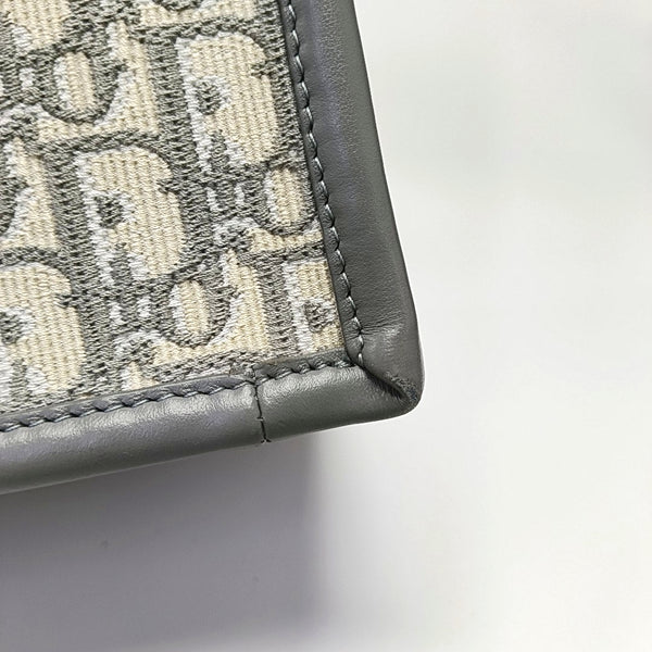 Book Tote Small Oblique Canvas Gray
