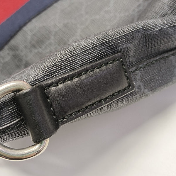 GG Supreme Monogram Coated Canvas Gray