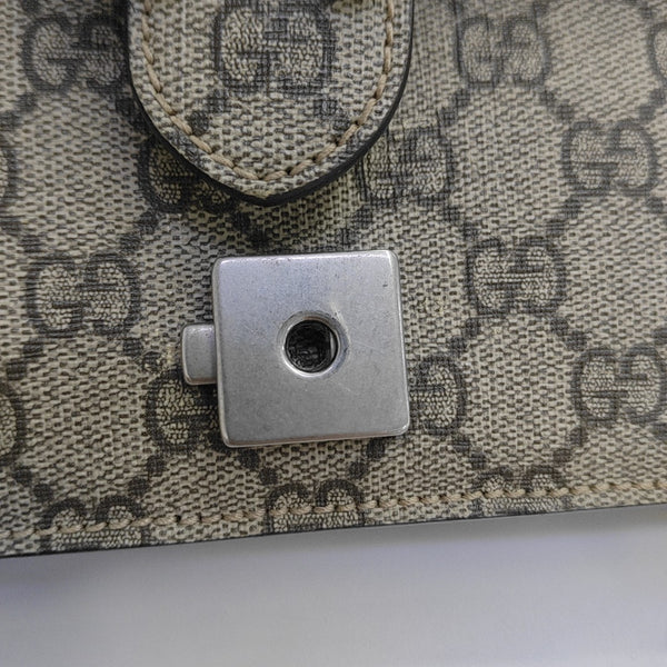 Dionysus Mini Monogram Coated Canvas Beige