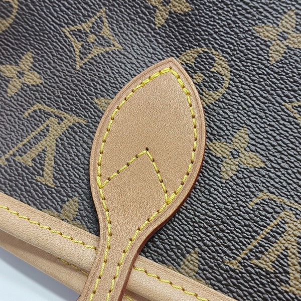 NEVERFULL MM Monogram Coated Canvas Brown