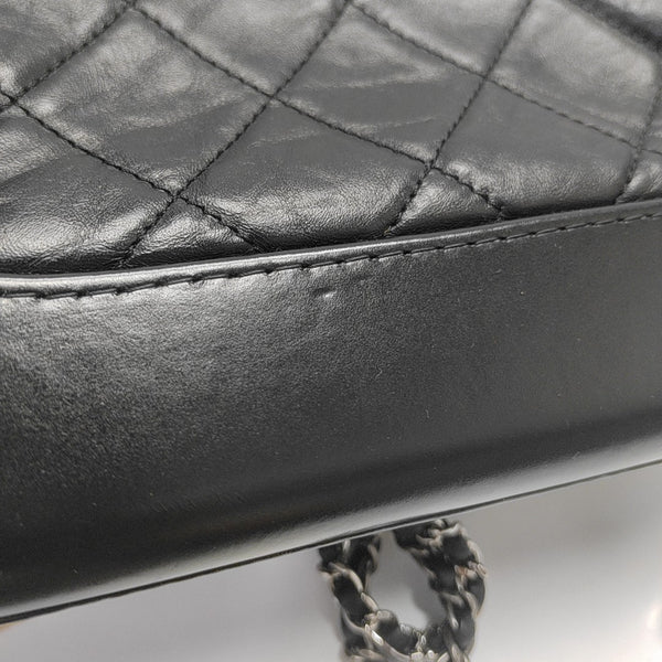 GABRIELLE Small Quilted Vintage Calf Black