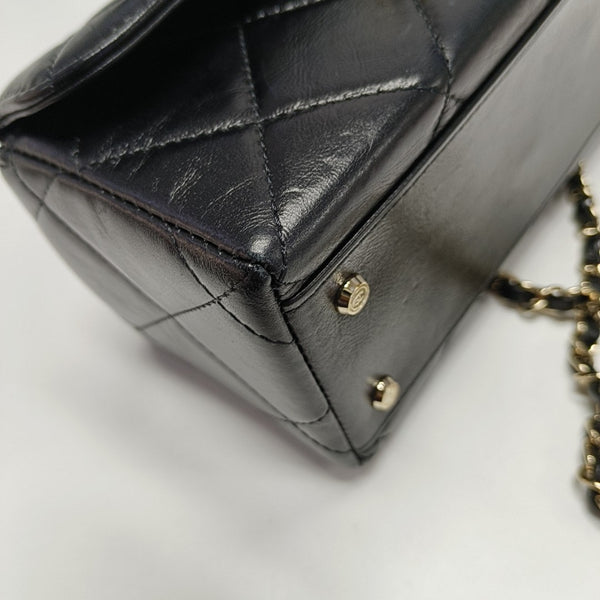 Quilted Calfskin Shoulder Bag Black