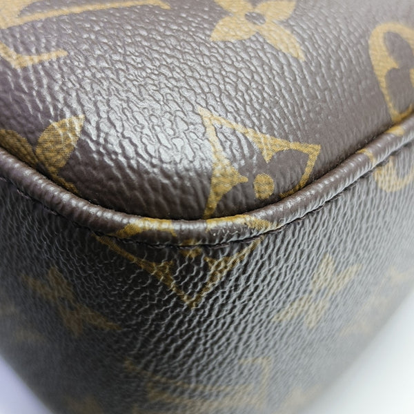 Monogram Coated Canvas Top Handle Bag Brown