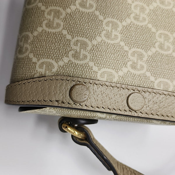 Horsebit 1955 Mini Monogram Coated Canvas Beige