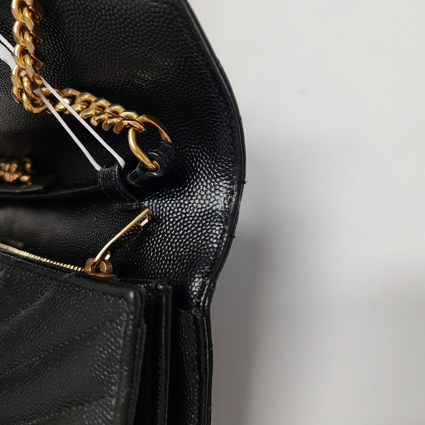 MONOGRAM Medium Chevron Calfskin Black