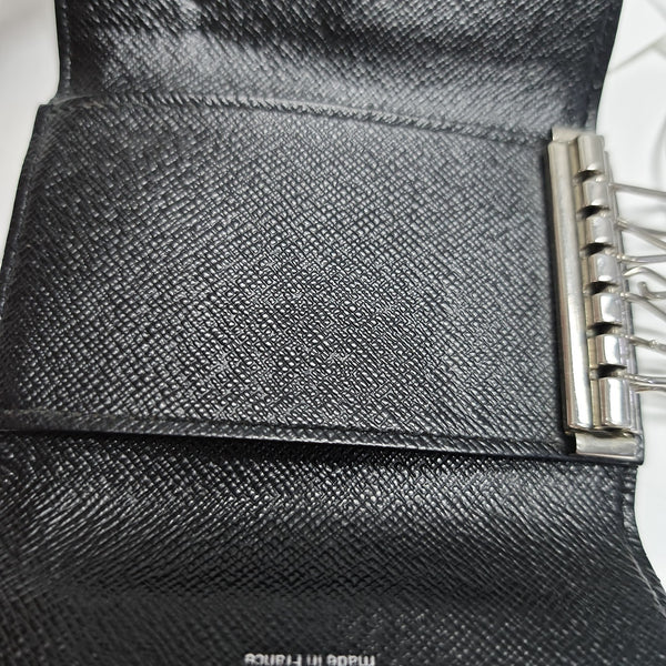 Damier Graphite Coated Canvas Key Pouch Black