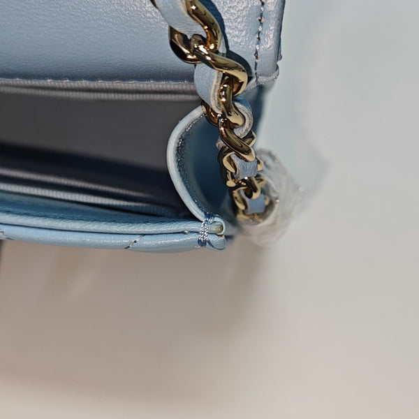 TRENDY CC Quilted Lambskin Blue
