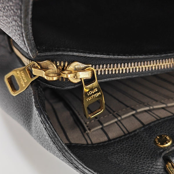 MONTAIGNE MM Monogram Calfskin Black