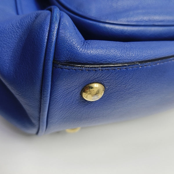 Calfskin Shoulder Bag Blue