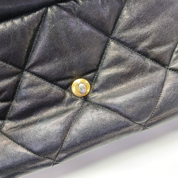 CHANEL 19 Large Quilted Lambskin Black