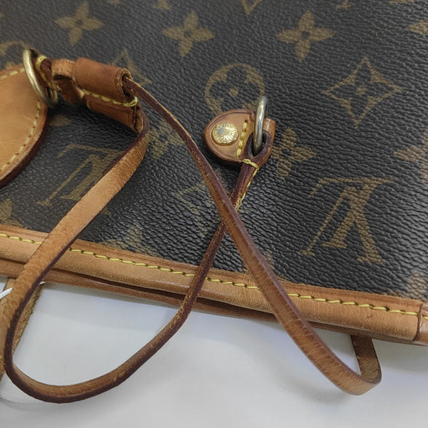 NEVERFULL MM Monogram Coated Canvas Brown