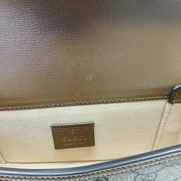 Horsebit 1955 Mini Monogram Coated Canvas Beige