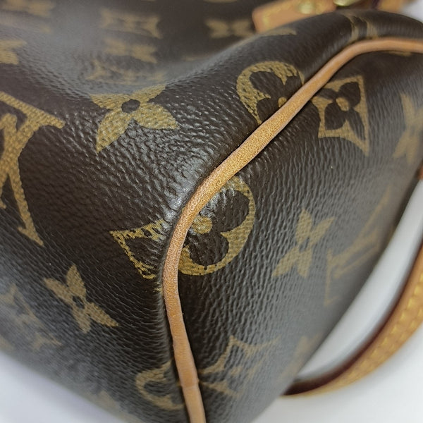 SPEEDY Nano Monogram Coated Canvas Brown