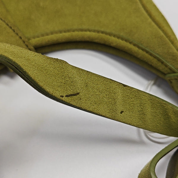 Suede Top Handle Bag Green