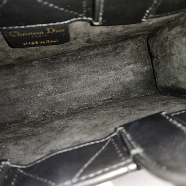 Lady D-Joy Mini Cannage Calfskin Black
