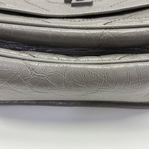 NIKI Medium Chevron Calfskin Gray