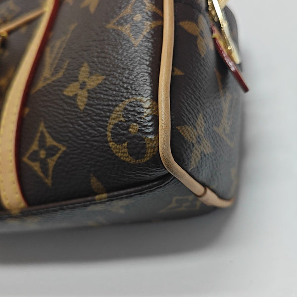 Monogram Coated Canvas Shoulder Bag Brown