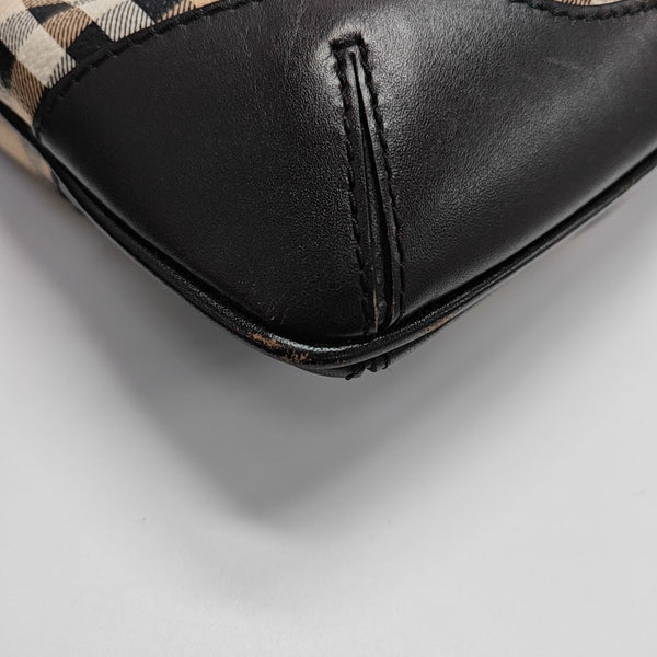 Coated Canvas Shoulder Bag Beige