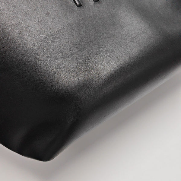 Calfskin Top Handle Bag Black